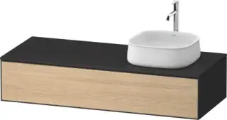 Duravit Zencha Тумба под раковину 130x55x28,1h см, цвет: дуб натур./графит супермат. ZE4812R30800000