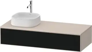 Duravit Zencha Тумба 130x55x28,1h см, цвет: черное стекло/серо-коричн. супермат. ZE4812L63830000