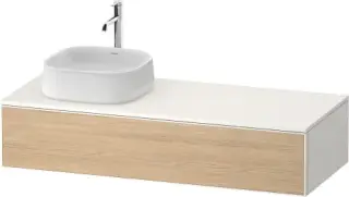 Duravit Zencha Тумба под раковину 130x55x28,1h см, цвет: дуб натур./белый супермат. ZE4812L30840000