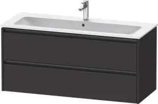Duravit Ketho.2 Тумба под раковину с 2-мя ящ. 121x48x55h см, цвет: графит супермат. K25265080800000