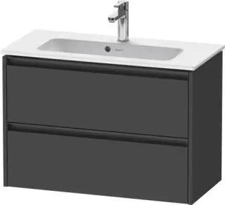 Duravit Ketho.2 Тумба под раковину с 2-мя ящ. 81x39x54,9h см, цвет: графит мат. K25256049490000