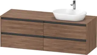 Duravit Ketho.2 Тумба под раковину справа 160x55x56,8h см, цвет: орех натур. K24899R79790000