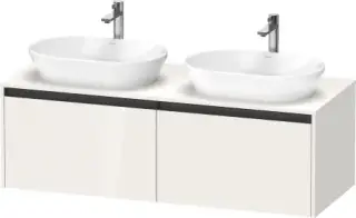 Duravit Ketho.2 Тумба под две раковины 140x55x45,9h см, цвет: белый глянц. K24888B22220000