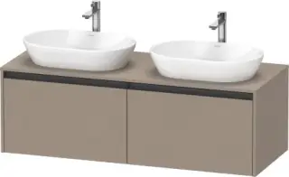 Duravit Ketho.2 Тумба под две раковины с 2-мя ящ. 140x55x45,9h см, цвет: лен K24888B75750000