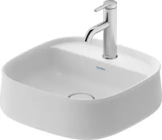 Duravit Zencha Раковина накладная на 1 отв. 42х42x14h см, цвет: белый шелковисто-матовый 2374423271