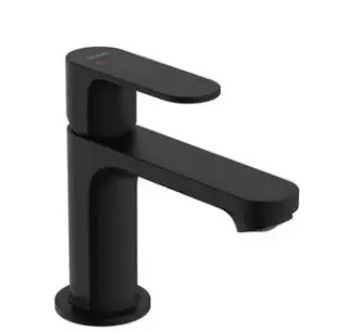 Hansgrohe Rebris S Смеситель для раковины однорычажный, с донным клапаном, цвет: матовый черный 72586670