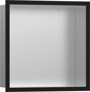 Hansgrohe XtraStoris Полка-короб встраиваемая 30х10х30h см, цвет: нержавеющая сталь/черный 56097670