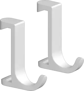 Hansgrohe WallStoris Крючки, 2 шт., пластик цвет: белый 27929700