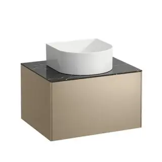Laufen Sonar Тумба подвесная, 1 ящик 58х46х34h см, цвет: золото/чёрный мрамор 4.0540.1.034.140.1