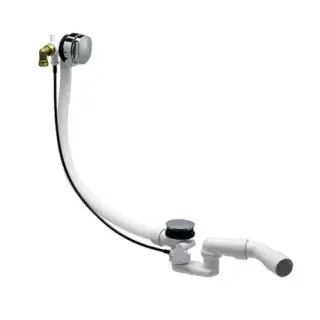 Laufen Pro Слив-перелив с функцией налива для ванн, цвет: белый/хром 2.9511.1.004.000.1