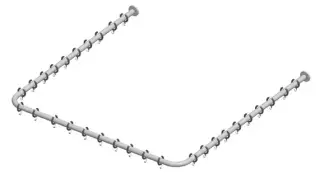 Keuco Plan Штанга для душевой шторки, квадратная 120x120 см, цвет: темно-серый 14940 071200