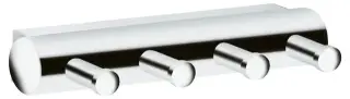 Keuco Plan Планка с 4 крючками для полотенца 11,8x2,2x4,7h см, цвет: алюминий 14913 170000