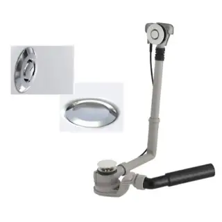 Geberit Uniflex Слив-перелив для ванны с системой нажатия PushControl, цвет: хром 150.755.21.6