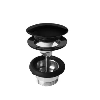 Fantini Nostromo Донный клапан для раковины ''push-open'', универсальный, цвет: черный матовый 91 13 8434
