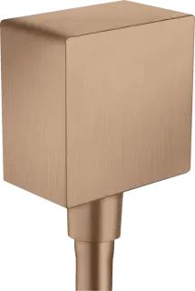 Axor Alpen Square Шланговое подключение, квадратное, цвет: шлифованное розовое золото 36732310