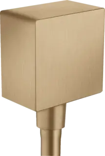 Axor Alpen Square Шланговое подключение, квадратное, цвет: шлифованная бронза 36732140