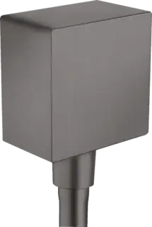 Axor Alpen Square Шланговое подключение, квадратное, цвет: шлифованный черный хром 36732340