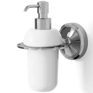 Devon&Devon Antique Georgian Дозатор для жидкого мыла, подвесной, керамическая колба, цвет: хром 1ADY90CR