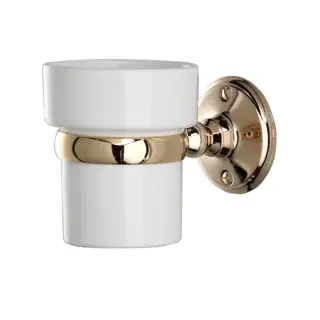 Devon&Devon Old Navy Стакан для зубных щеток подвесной, керамический, цвет: золото MIL609OT