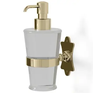 Devon&Devon Mayfair Дозатор для жидкого мыла подвесной, стеклянная колба, цвет: светлое золото DD130IN