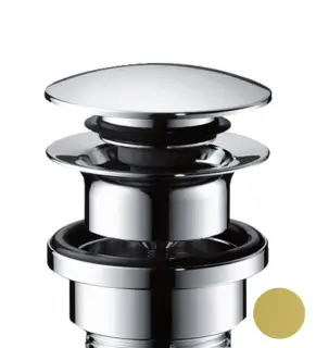 Axor Донный клапан Push-Open для раковины и биде, универсальный, цвет: полированное золото 51300990