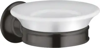 Axor Montreux Мыльница с керамической чашей, подвесная, латунь, цвет: шлифованный черный 42033340