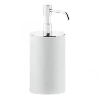 Gessi Rilievo Дозатор для жидкого мыла настольный, с белой колбой, цвет: Brushed Brass PVD 59537#727