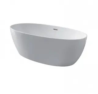 Kerasan Flo Ванна акриловая отдельностоящая 170x82 см, со сливом Clic-Clac, цвет: Bianco 742901