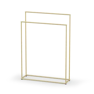 Decor Walther Mikado Полотенцедержатель 86 см, напольный, двойной, цвет: матовая латунь 0523011