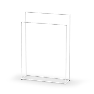 Decor Walther Mikado Полотенцедержатель 86 см, напольный, двойной, цвет: белый матовый 0523050