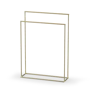 Decor Walther Mikado Полотенцедержатель 86 см, напольный, двойной, цвет: золото 0523020