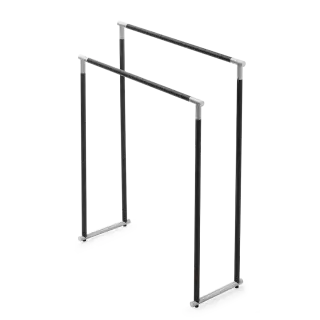 Decor Walther Club Полотенцедержатель 87 см, напольный, двойной, цвет: черный матовый/хром 0509360