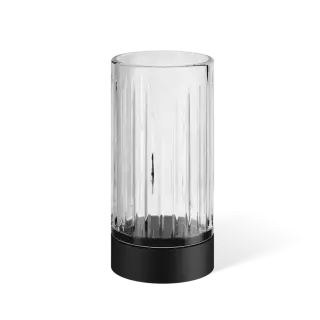 Decor Walther Century Стакан для зубных щеток настольный, стеклянный прозрачный, цвет: черный 0587760