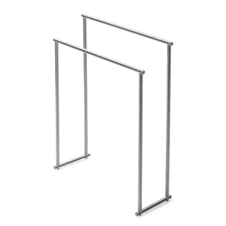 Decor Walther Bar Полотенцедержатель 87 см, напольный, двойной, цвет: сталь матовая 0509276