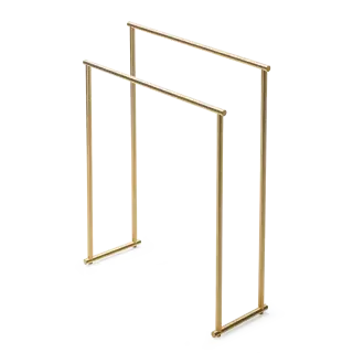 Decor Walther Bar Полотенцедержатель 87 см, напольный, двойной, цвет: золото матовое 0509282