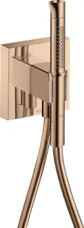 Axor Starck Organic Душевой гарнитур: лейка 2 режима, подключение, цвет: полированное розовое золото 12232300