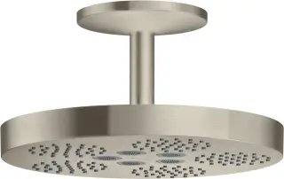 Axor One Верхний душ 28,2 см, 1 вид струи, кронштейн потолочный 12 см, цвет: шлифованный никель 48493820