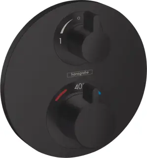 Hansgrohe Ecostat S Термостат для душа встраиваемый на 2 потребителя, цвет: матовый черный 15758670