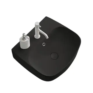 Kerasan Nolita Раковина подвесная/накладная 50x45 см, с 1 отверстием под смеситель, цвет: Nero matt 534031*1