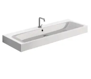 Kerasan Cento Раковина 120x45 см, с 1 отверстием под смеситель и переливом, цвет: Bianco 353401*1