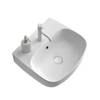 Kerasan Nolita Раковина подвесная/накладная 50х45 см, с 1 отверстием под смеситель, цвет: Bianco 534001*1