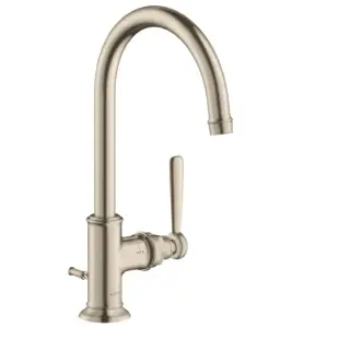 Axor Montreux Смеситель для раковины высокий на 1 отверстие с донным клап., цвет: шлифованный никель 16517820