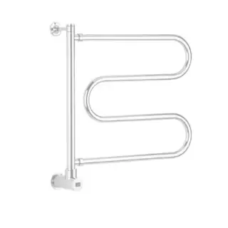 Margaroli Vento 500 Полотенцесушитель электр. поворотный 54,7х61h (57,5), нижнее, цвет: white 500WHB