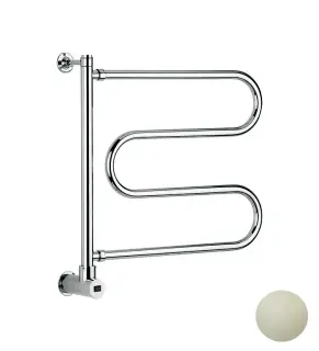 Margaroli Vento 500 Полотенцесушитель электр. поворотный 54,7х57,5h (53) нижнее, цвет: satin crome 500547SAB