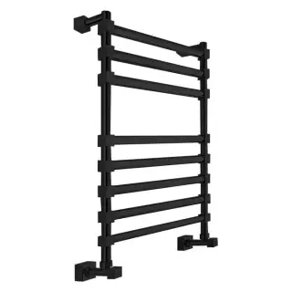 Margaroli Sole 464/TQ/8 Полотенцесушитель водяной для ГВС 51х75h (int 46), нижнее, цвет: matt black 464TQ468MB