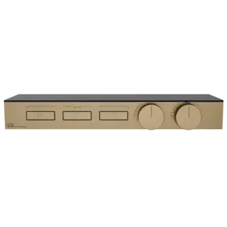 Gessi Hi-Fi Термостат для душа на 3 потребителя, внешняя часть, цвет: warm bronze brushed PVD 63024#726