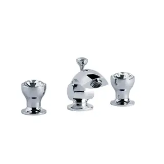 Jorger Palazzo Crystal Смеситель для маленькой раковины, на 3 отверстия, цвет: хром 605.30.200.000