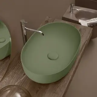 Kerasan Nolita Раковина чаша 60x40x15h см, без перелива, цвет: Verde matt 534311