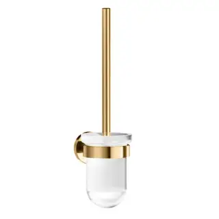 Jorger Exal Ершик для унитаза подвесной со стеклянной колбой, цвет: латунь 632.00.000.041