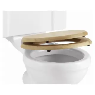 Burlington Classic Крышка-сиденье для унитаза, с микролифтом, петли хром, цвет: золотистый дуб мат. S16